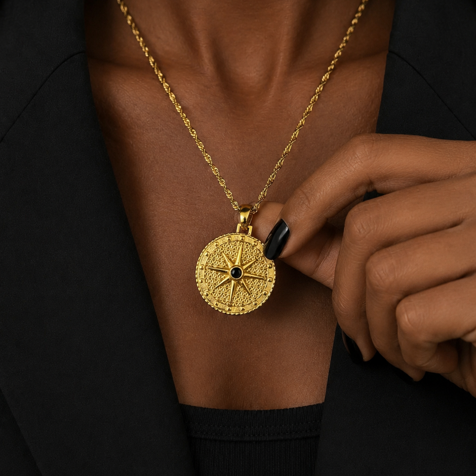 SIP COMPASS NECKLACE