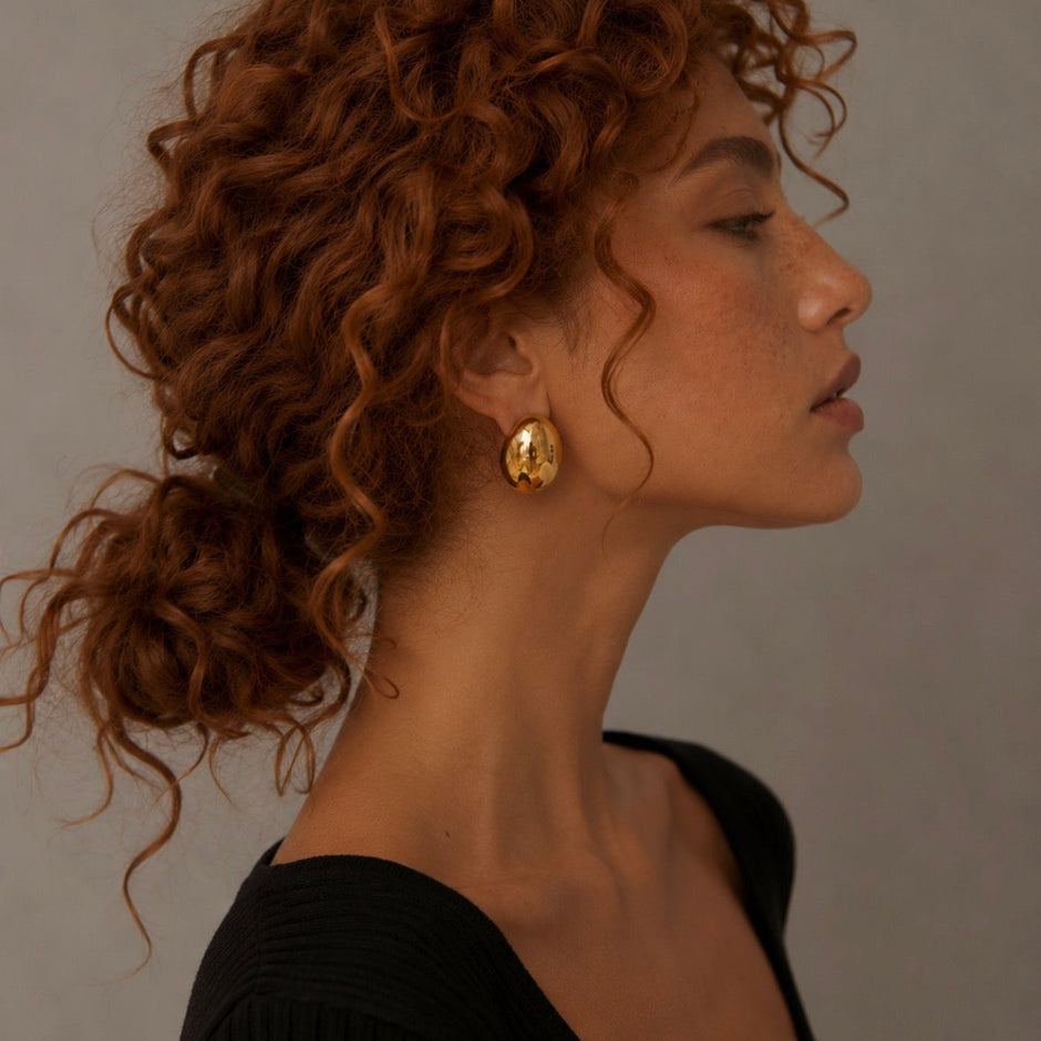 SIP RAW GOLD EARRINGS